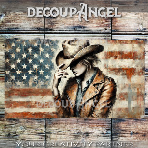 Vintage Cowgirl Pride Decoupangel Tissue Paper