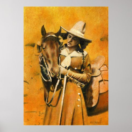 Vintage Cowgirl Print