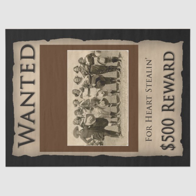 Vintage Cowgirl Tissue Paper (Front)