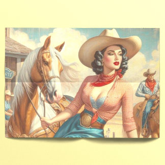 Vintage Cowgirl Tissue Paper