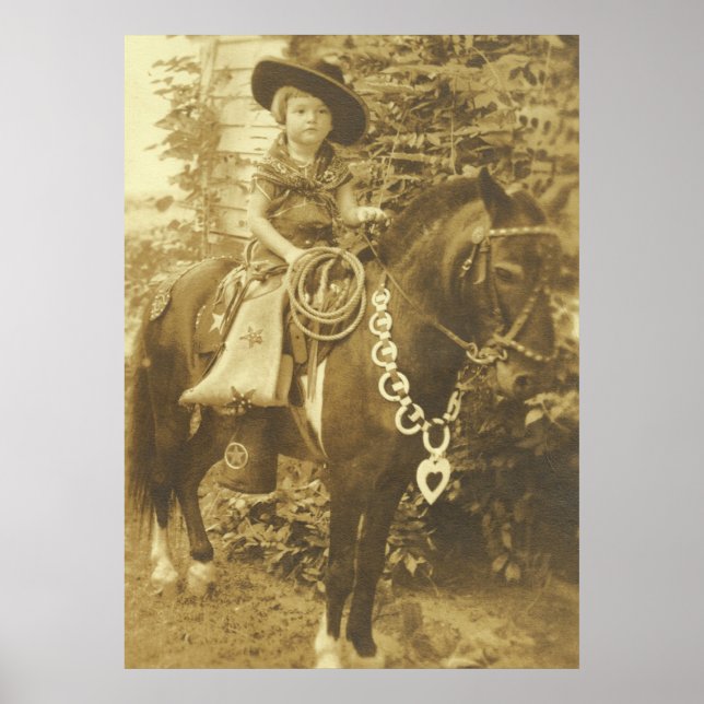 VINTAGE COWGIRL WESTERN  POSTER PRINT (Front)
