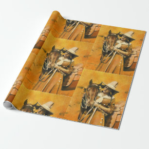 Vintage Cowgirl Wrapping Paper