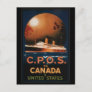 Vintage CPOS to Canada United States Ship Travel Postcard