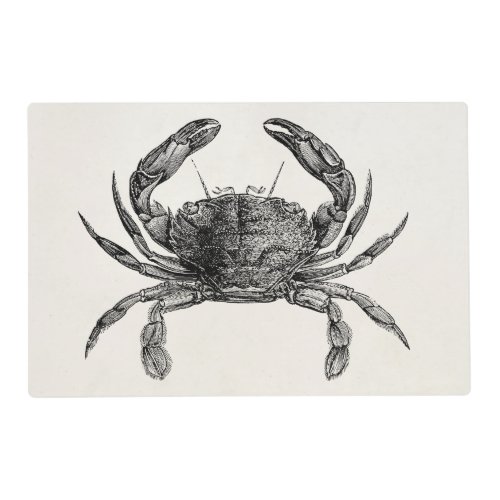 Vintage Crab Antique Crabs Personalized Template Placemat