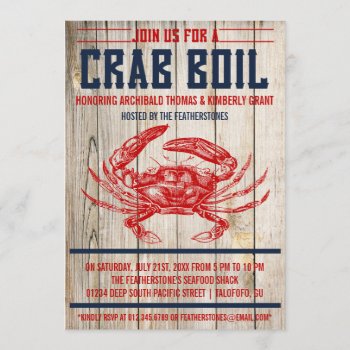 Vintage Crab Boil Party Invitations by RenImasa at Zazzle
