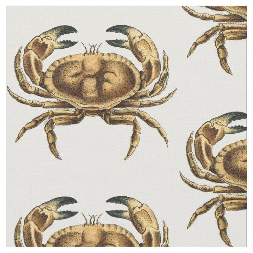 Vintage Crab Fabric