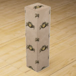 Vintage Crab Illustration Pattern on Beige Wine Box<br><div class="desc">Embrace a coastal vintage vibe with this design featuring intricate crab illustrations on a beige background. Perfect for beach-themed events,  seafood lovers,  or nautical enthusiasts,  this pattern adds a touch of timeless coastal charm and sophistication to any gift presentation.</div>