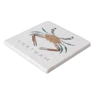 Vintage Crab Illustration Trivet