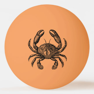 Vintage crab sketch ping pong ball