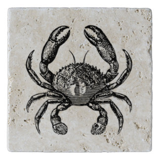 Vintage crab sketch trivet