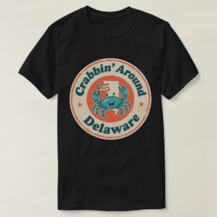 Vintage Crabbin Around Delaware Crab T-Shirt