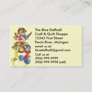Vintage Craft Supply Quilting Quilt Business Cards