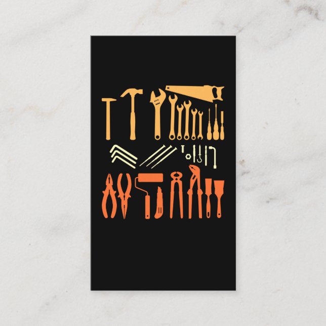 Vintage Craftsman Garage Tools Dad Handyman Business Card (Front)