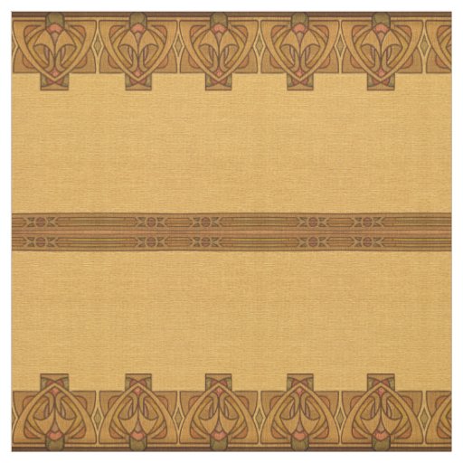 Vintage Craftsman Mission Art Nouveau Pattern Fabric