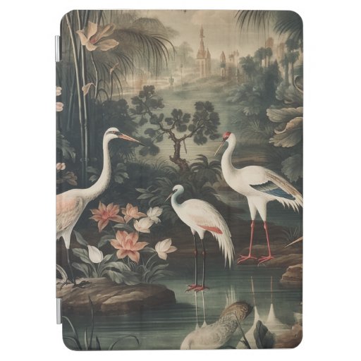 vintage cranes and palaces in the tropics iPad air cover
