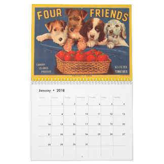 Vintage, Crate Label Calendar