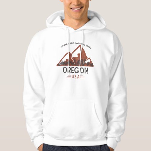 Vintage Crater Lake National Park Oregon Hoodie