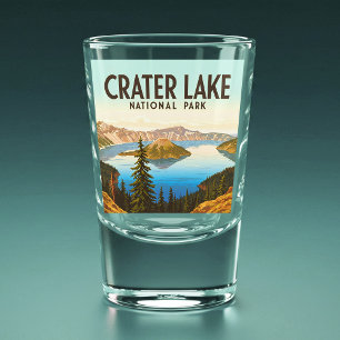 Vintage Crater Lake National Park Shot Glass