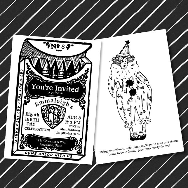 Vintage Crayons Box Invitation (Creator Uploaded)