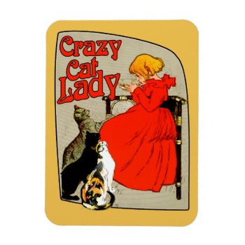 Vintage Crazy Cat Lady "vintage Crazy Cat Lady" Ca Magnet by Vintage_Bubb at Zazzle