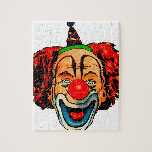Vintage Crazy Clown Jigsaw Puzzle (Vertical)