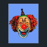 Vintage Crazy Clown Postcard<br><div class="desc">Vintage Crazy Clown Vintage Science Fiction,  Horror,  and Fantasy Illustration Art.  Fantastic collection of retro comic book art available on t-shirts,  hats,  fridge magnets,  pins,  buttons,  aprons,  greeting cards,  postcards,  bags,  covers,  dartboards,  towels,  decorator jars,  mugs,  water bottles,  and many more exciting gift ideas.  Wholesale Available.</div>