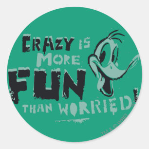 Vintage Crazy DAFFY DUCK™ Classic Round Sticker