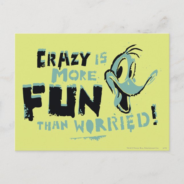 Vintage Crazy DAFFY DUCK™ Postcard (Front)
