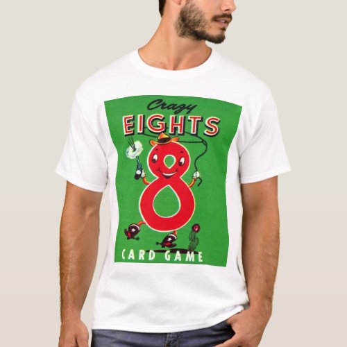 Vintage Crazy Eights Kids Card Game T_Shirt