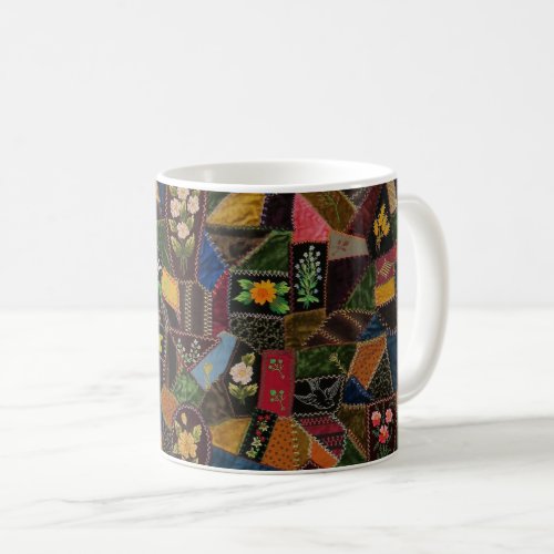 Vintage Crazy Quilt Coffee Mug