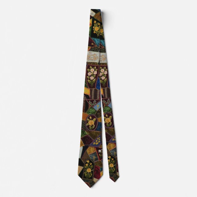 Vintage Crazy Quilt Neck Tie (Front)