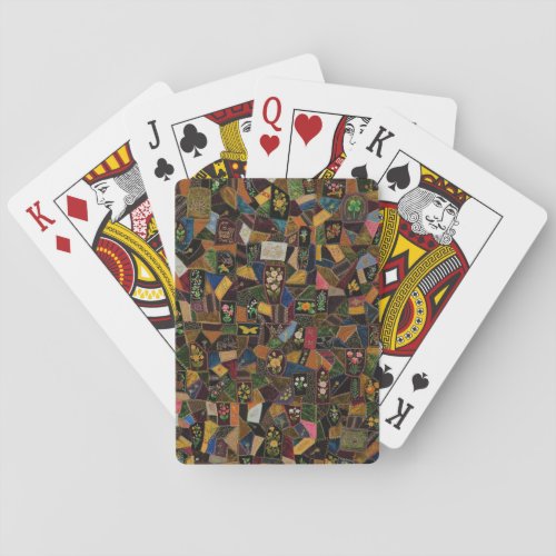 Vintage Crazy Quilt Poker Cards