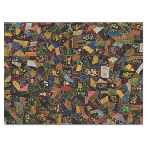 Vintage Crazy Quilt Tissue Paper