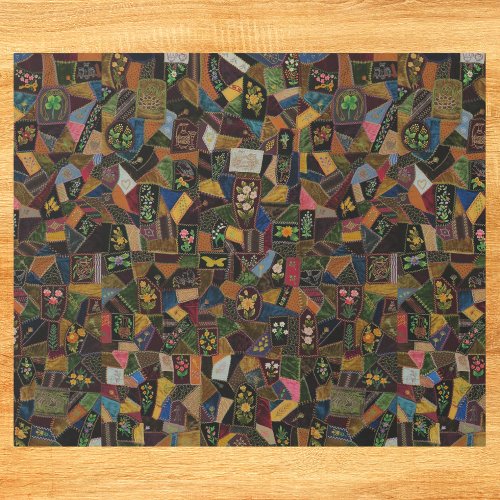Vintage Crazy Quilt Wrapping Paper
