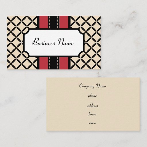 Customizable Vintage Cream Business Card
