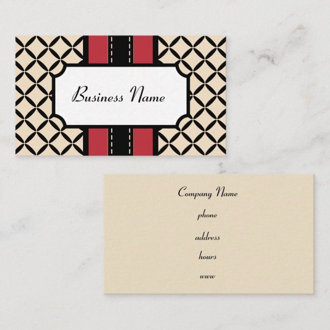 Vintage Cream Business Card (Front/Back)