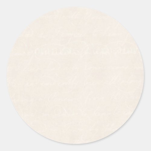 Vintage Cream Parchment Look Old Paper Background Classic Round Sticker