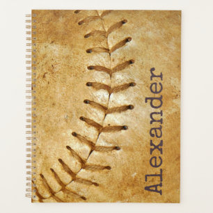 Vintage Cream Sports Baseball Planner
