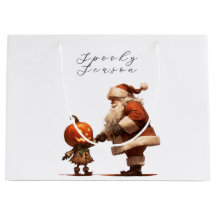 Vintage Creepmas Santa and Jack-o-Lantern Friend
