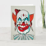 Vintage Creepy Clown Birthday Card<br><div class="desc">Custom restored,  high quality vintage clown image...  Creepy.</div>
