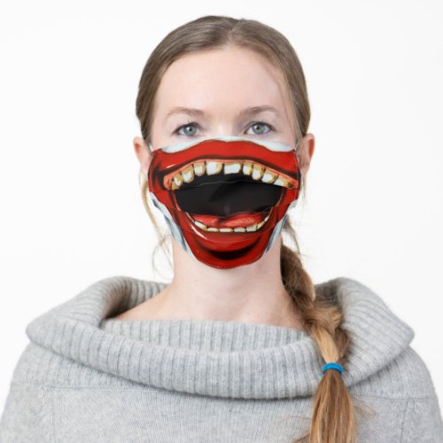 Vintage Creepy Clown Mouth Adult Cloth Face Mask