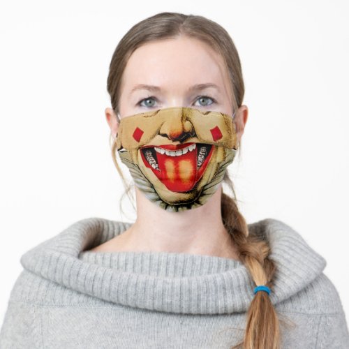 Vintage Creepy Clown Smile Adult Cloth Face Mask