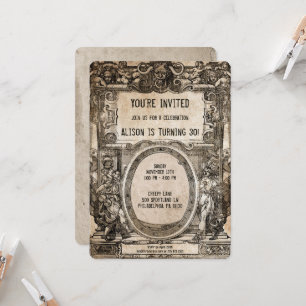 Vintage Creepy Customizable Party Invitation