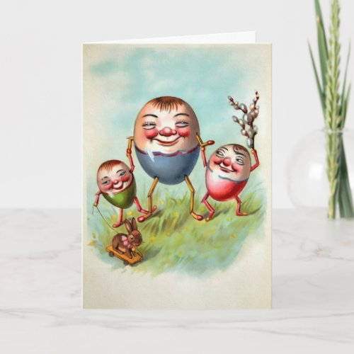 Vintage Creepy Easter Eggs Card