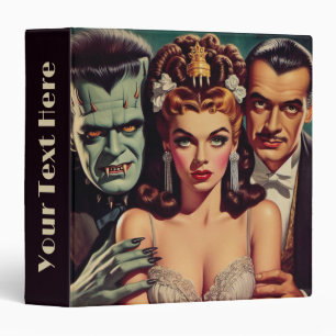 Vintage Creepy Horror Art 3 Ring Binder