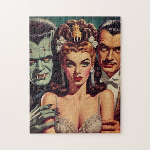 Vintage Creepy Horror Art Jigsaw Puzzle