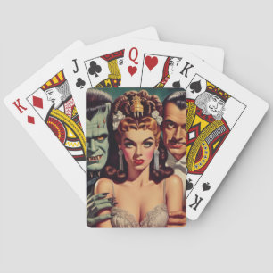 Vintage Creepy Horror Art Poker Cards