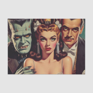 Vintage Creepy Horror Art Tissue Paper