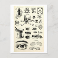 Vintage Creepy Illustrations Postcard