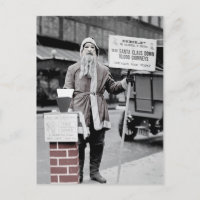 Vintage Creepy Santa Christmas Postcard